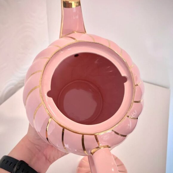 Vintage “Pink and Gold Swirl” Sadler Teapot 💖 - Picture 6 of 8